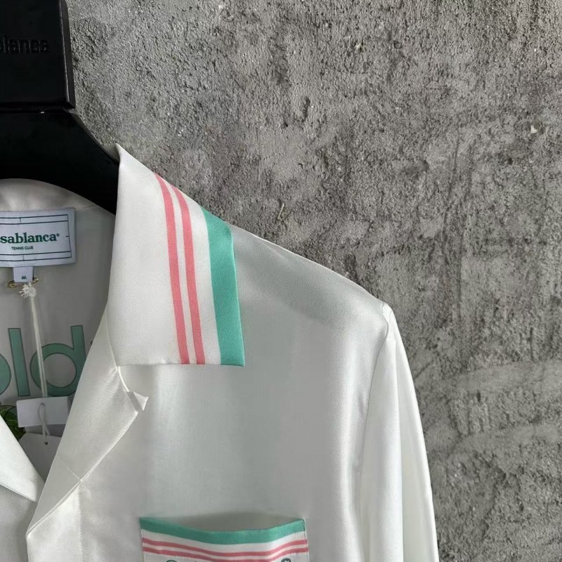 CASABLANCA Early Spring Fountain Pattern Silk T-shirt