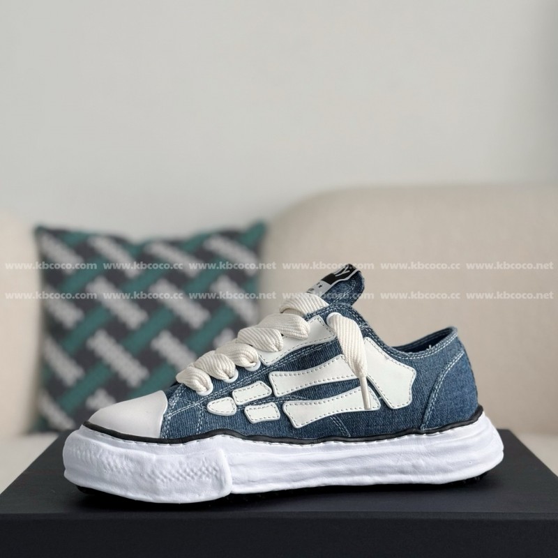 Ma*s*n mihara yasuhiro x  amiri skel- top low canvas shoes