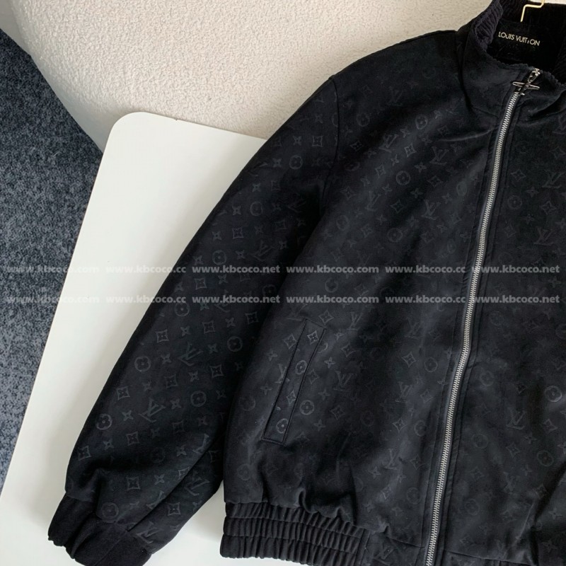 L0*is V*t0n ss25 Spring And Summer Series Embossed Suede Jacket