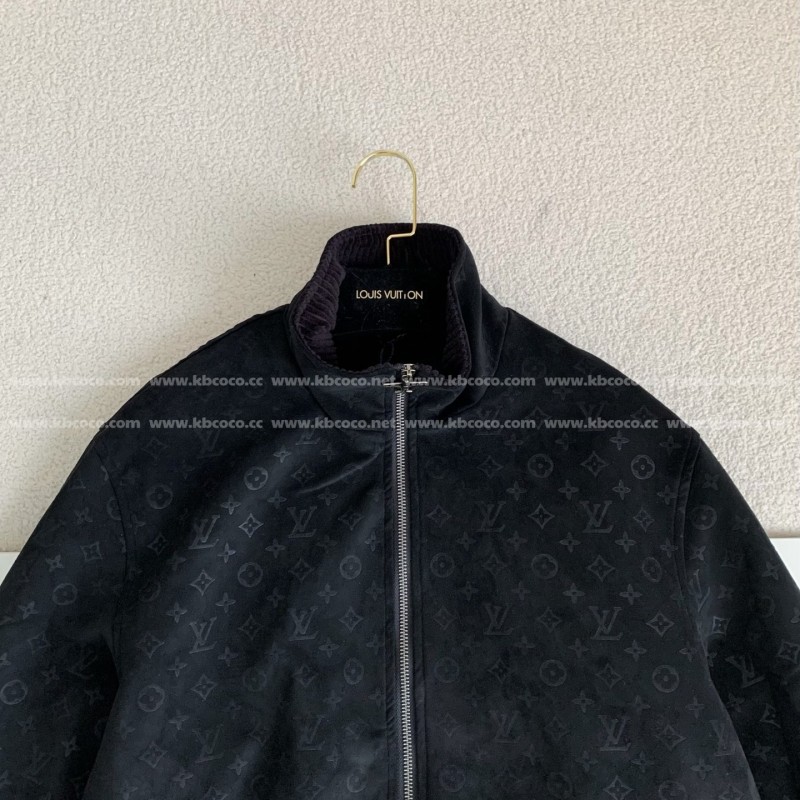 L0*is V*t0n ss25 Spring And Summer Series Embossed Suede Jacket