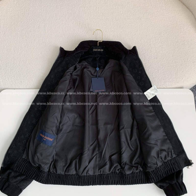 L0*is V*t0n ss25 Spring And Summer Series Embossed Suede Jacket