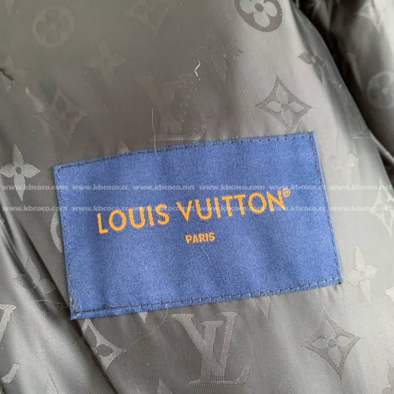 L0*is V*t0n Skiing Series FW24 Black And White Check Hooded Fleece Jacket