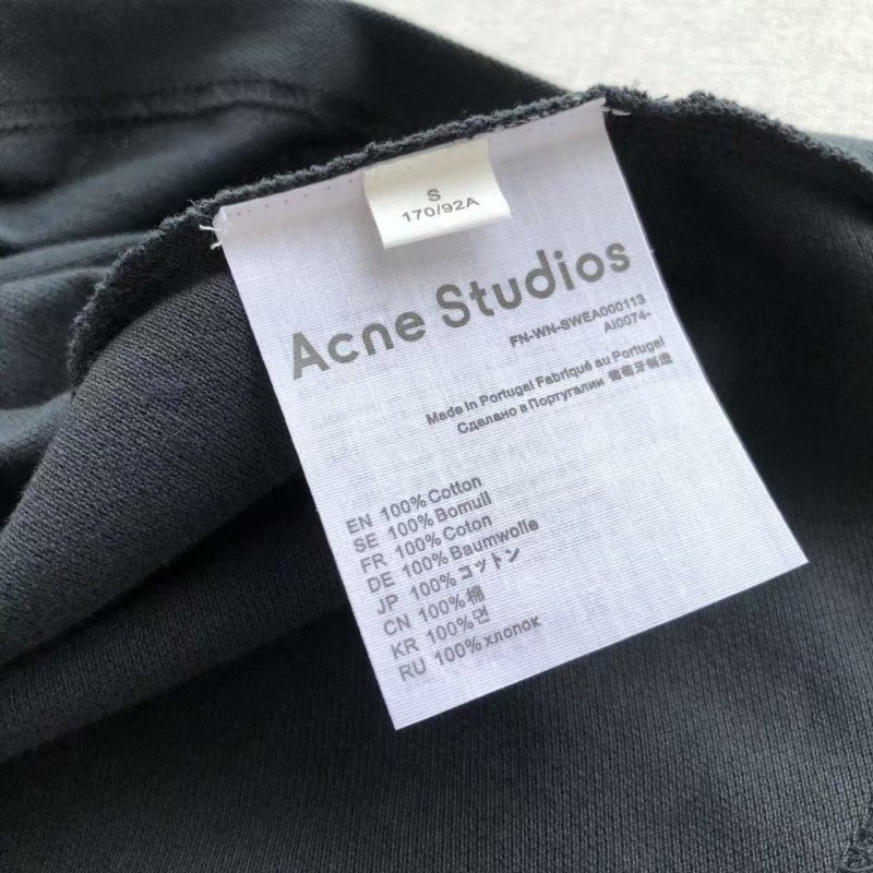 Acne Studios washed embroidered logo crew neck T-shirt