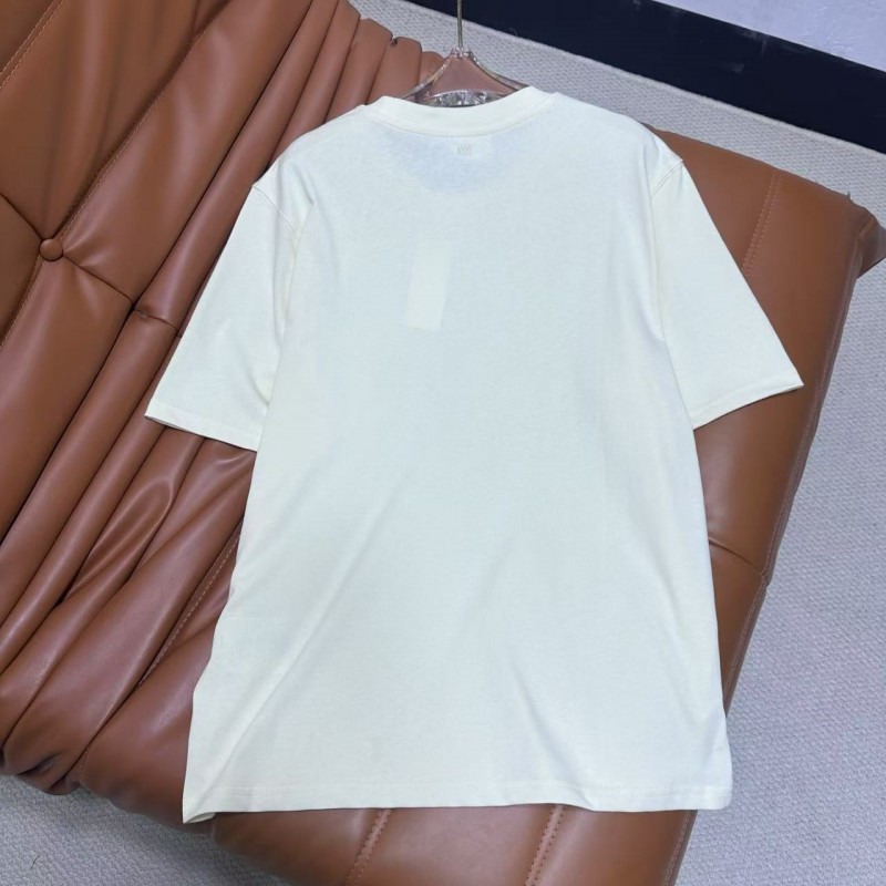 Ami heart woven short-sleeved T-shirt