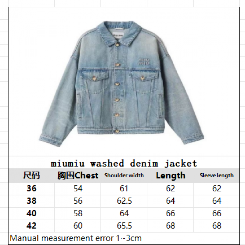 M*um*u washed denim jacket