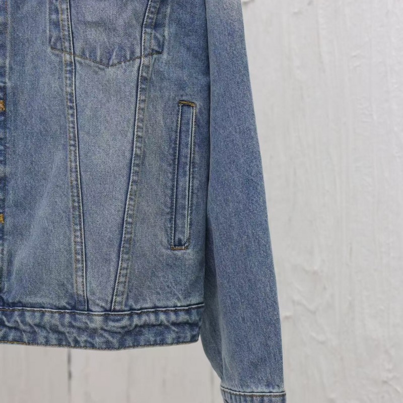 M*um*u washed denim jacket