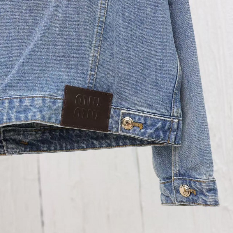 M*um*u washed denim jacket