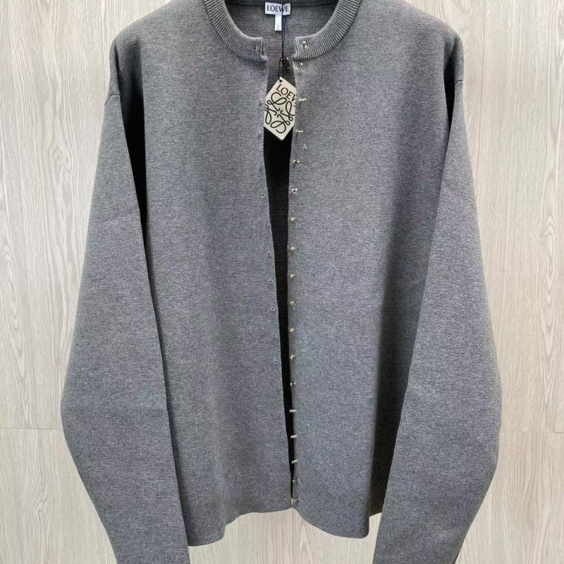 L0ew* Rivet Cardigan Sweater