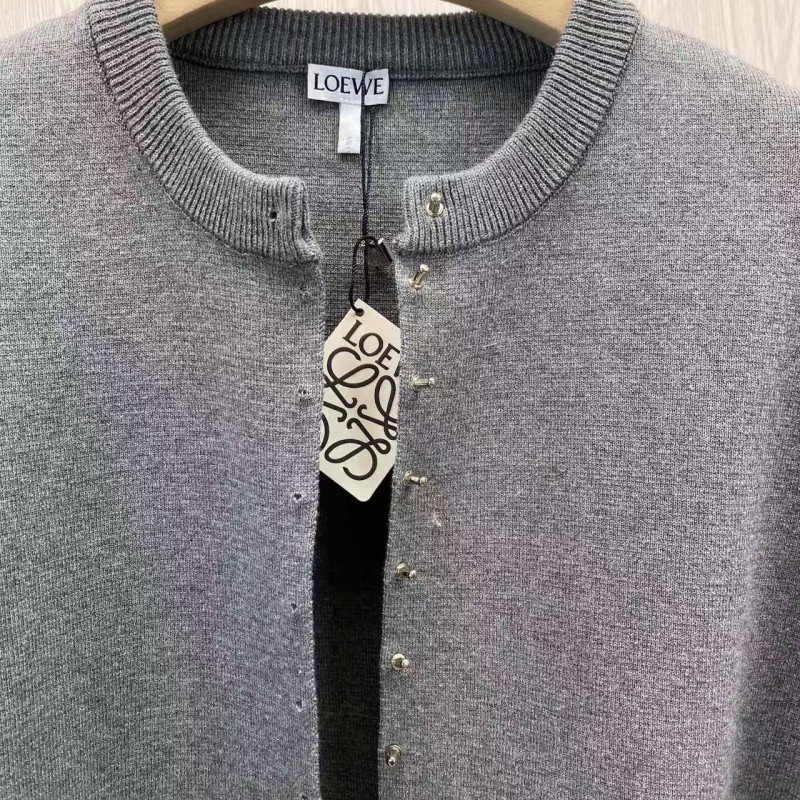 L0ew* Rivet Cardigan Sweater