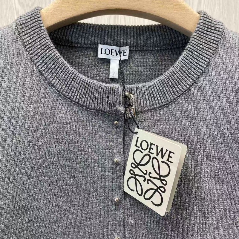 L0ew* Rivet Cardigan Sweater