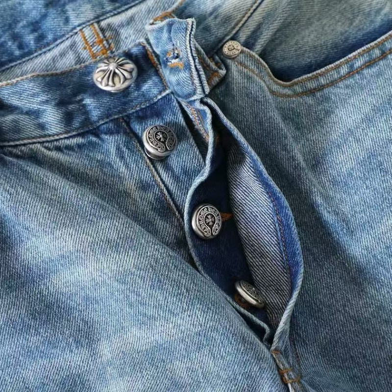 Ch**me He**ts denim patchwork flared jeans