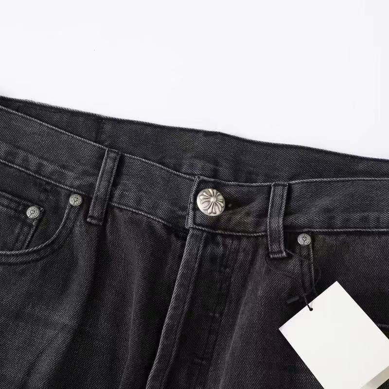 Ch**me He**ts London Limited Edition Blue Leather and Black Jeans