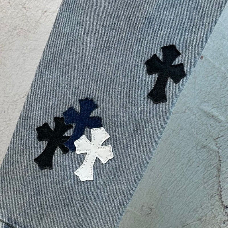 Ch**me He**ts London Bull King Silver Studded Leather Limited Edition Jeans