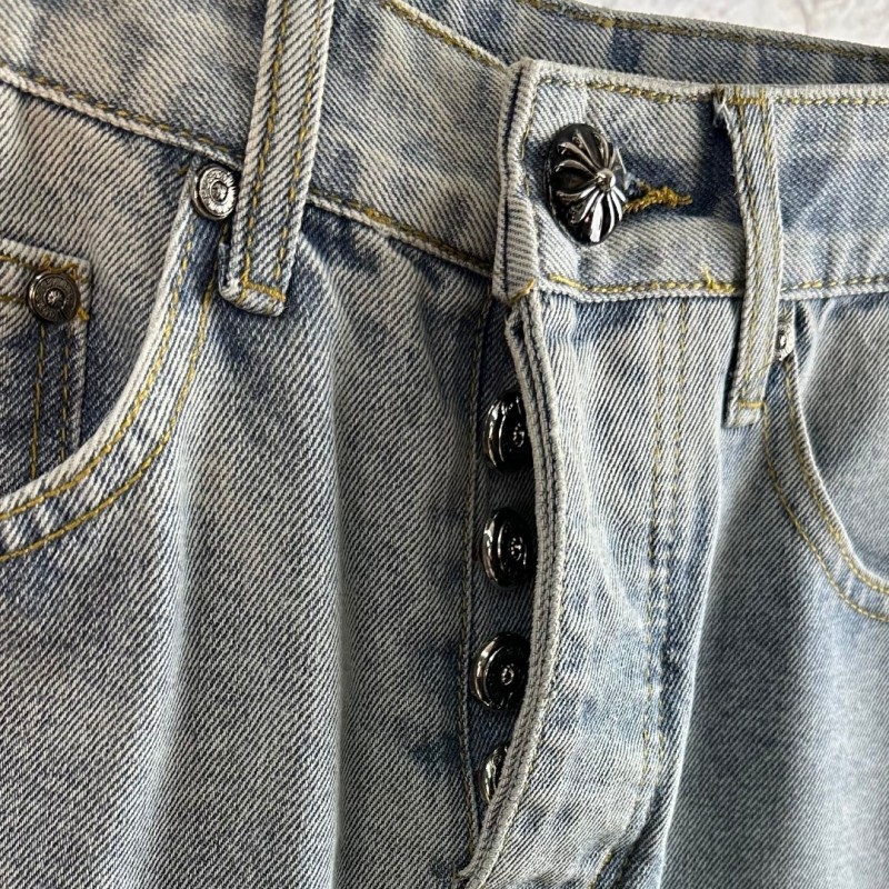 Ch**me He**ts London Bull King Silver Studded Leather Limited Edition Jeans