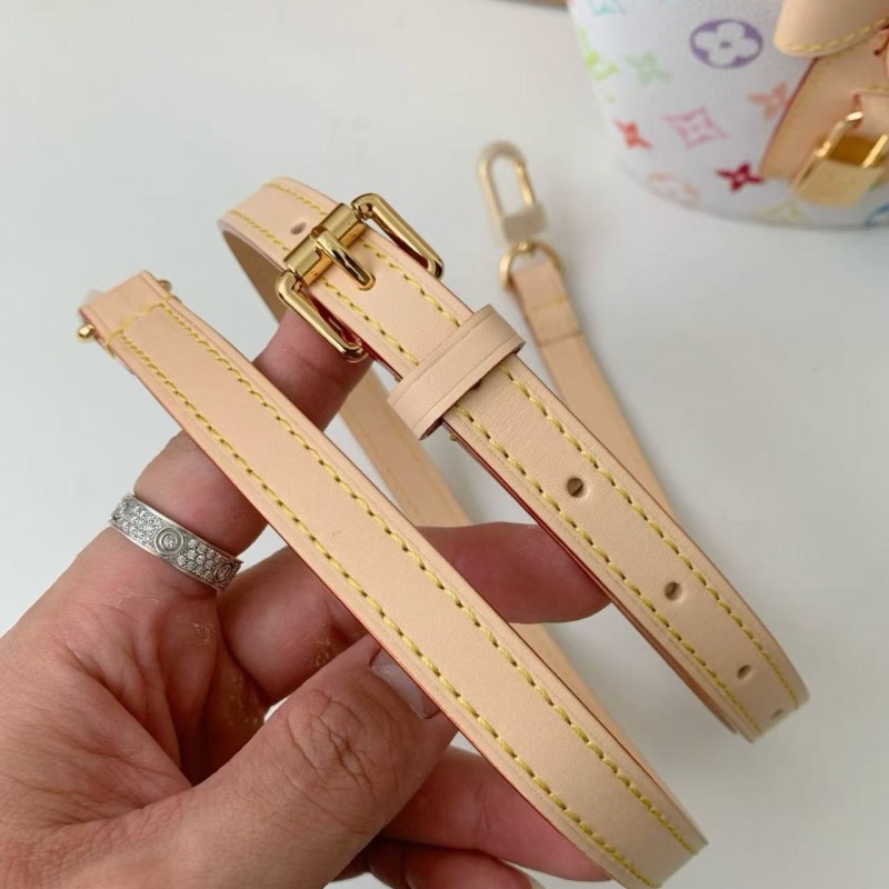 New RIVAGE BB white tri-color handbag M14680, 18*7*12cm