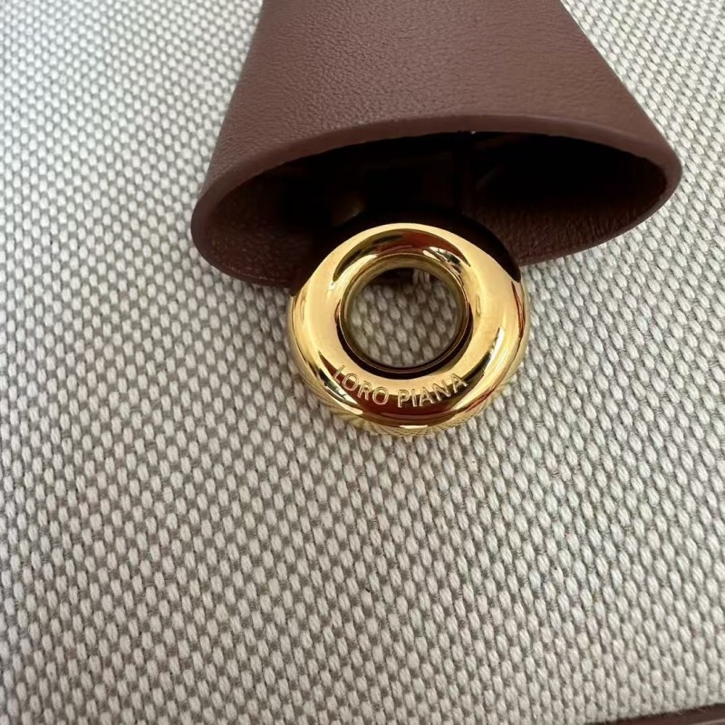 L**o p*ana new counter wine red leather with canvas handbag crossbody bag size: 27*1*10cm