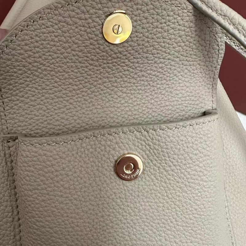 L**o p*ana extra imported off-white cowhide drawstring backpack, size: 25*27*14cm