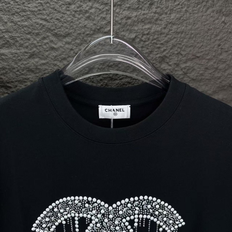 Ch*el 2025 new heavy iron brick T-shirt