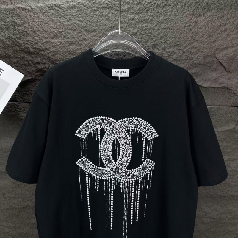 Ch*el 2025 new heavy iron brick T-shirt