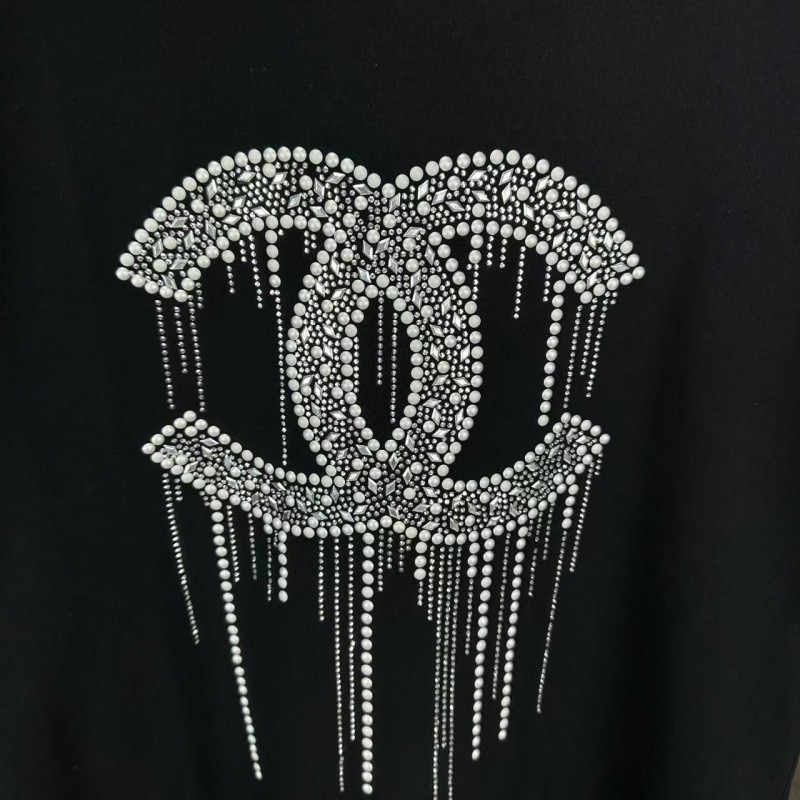 Ch*el 2025 new heavy iron brick T-shirt