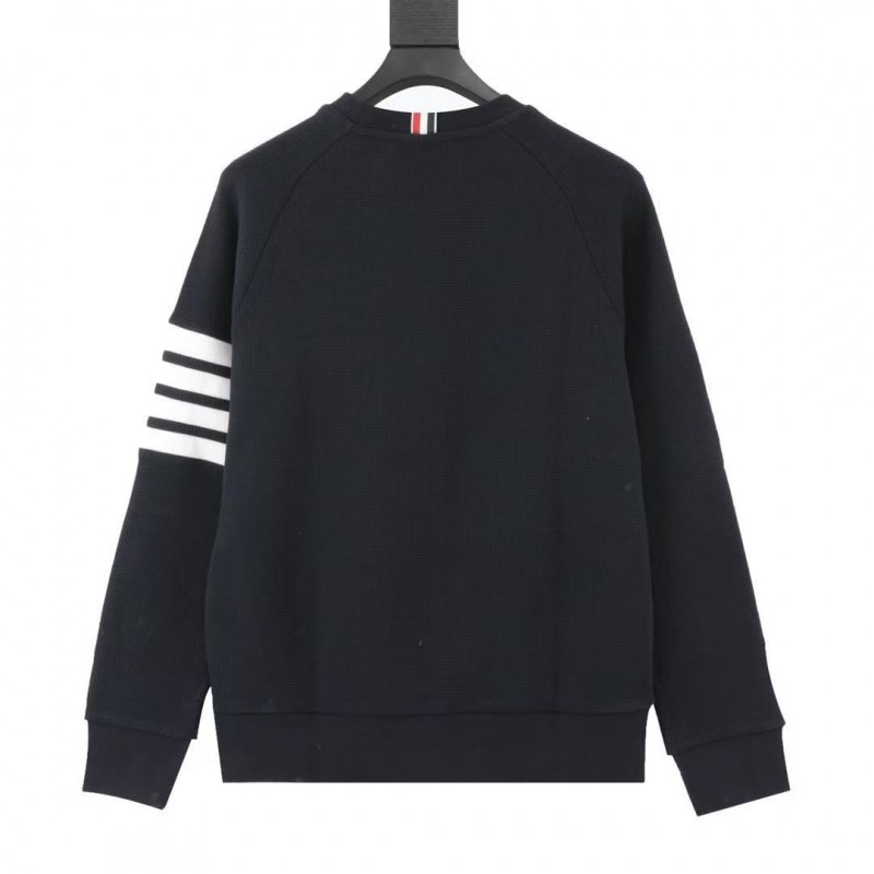 Thom Browne waffle crewneck sweatshirt