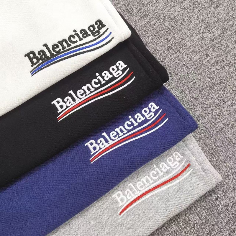 Ba*len*cia*ga Embroidered Cotton Shorts