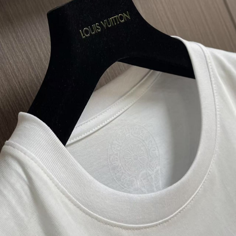 Ch**me He**ts 2025 early spring new style pocket horseshoe print short sleeves