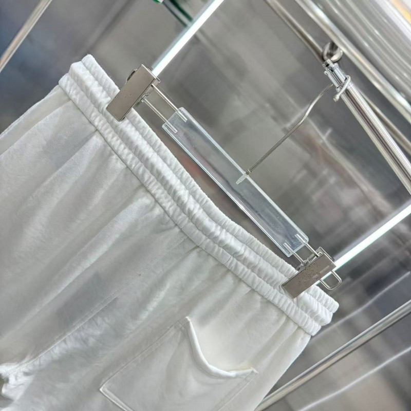 Pra*a logo printed washed shorts