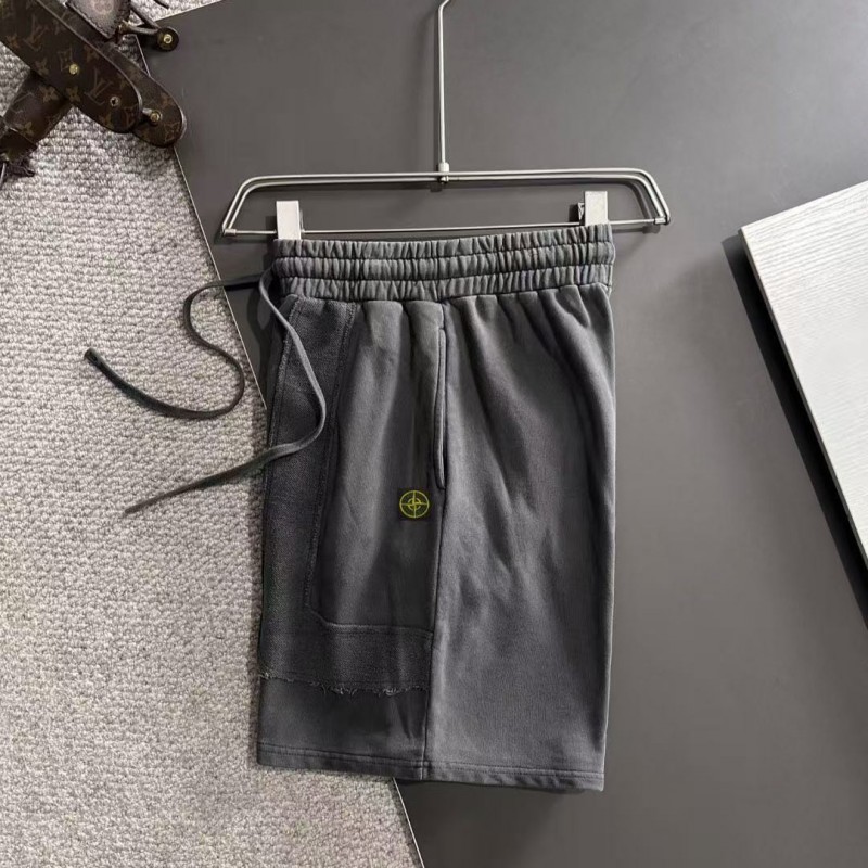 Stone Island 2025 Spring and Summer New Elastic Band Casual Washed Loose Shorts
