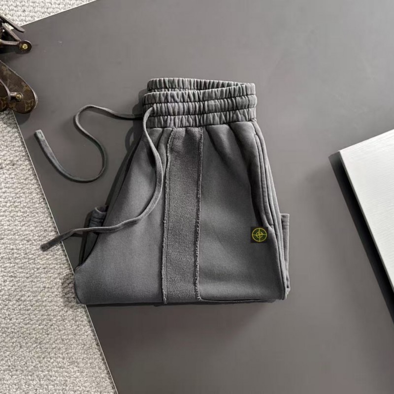 Stone Island 2025 Spring and Summer New Elastic Band Casual Washed Loose Shorts