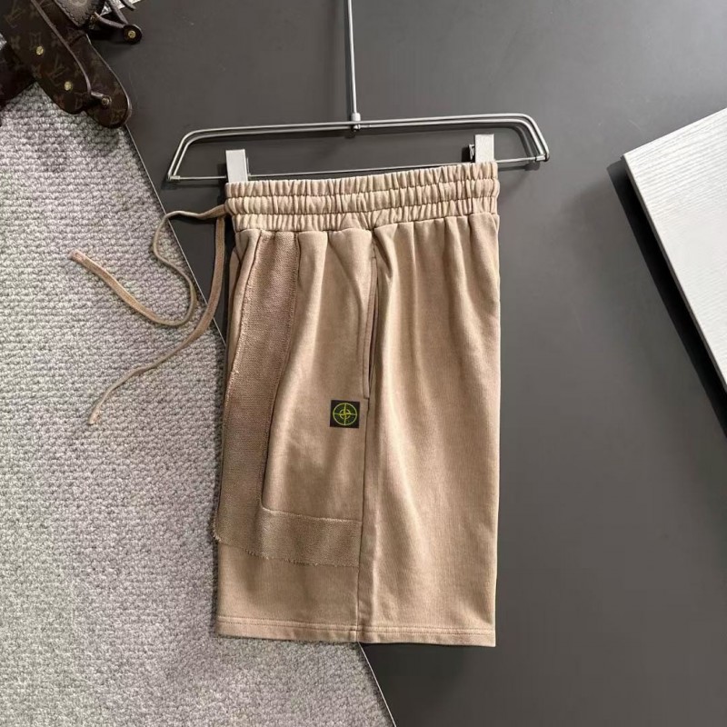 Stone Island 2025 Spring and Summer New Elastic Band Casual Washed Loose Shorts