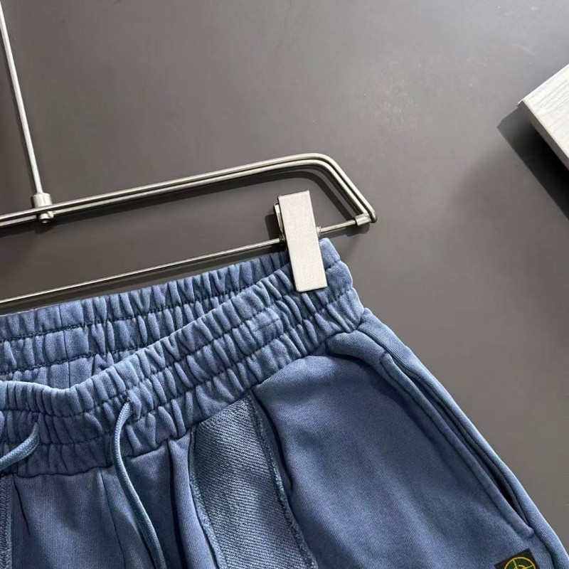 Stone Island 2025 Spring and Summer New Elastic Band Casual Washed Loose Shorts