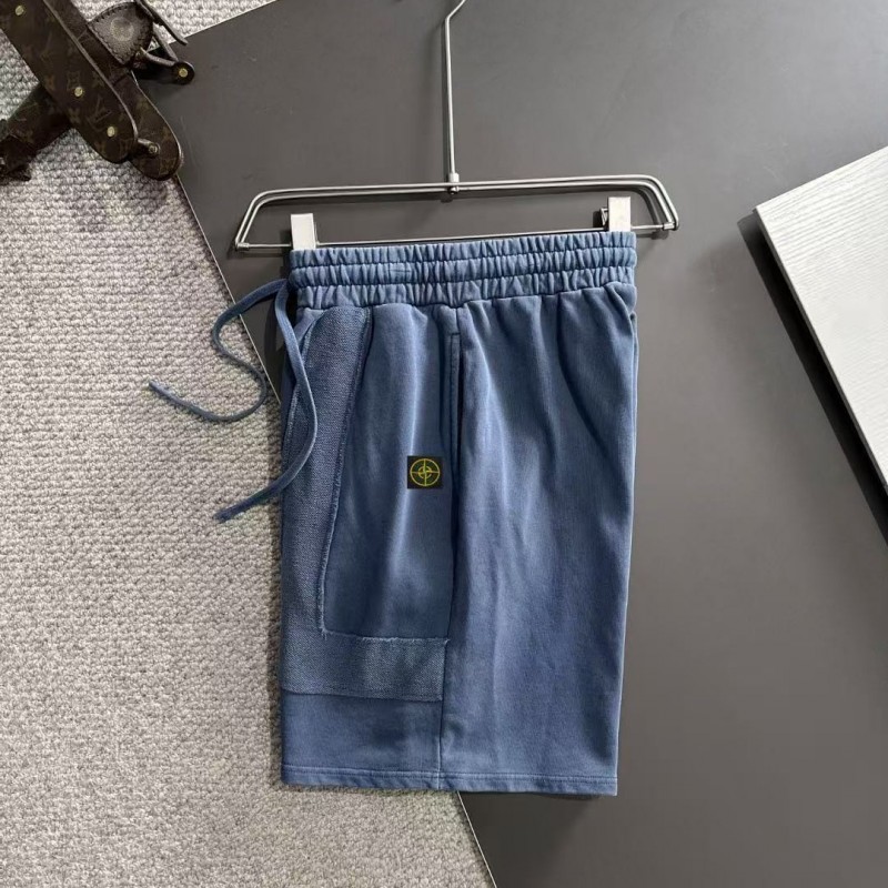 Stone Island 2025 Spring and Summer New Elastic Band Casual Washed Loose Shorts