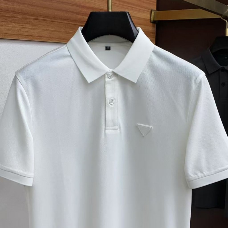 Pra*a 2025 new lapel polo short sleeve