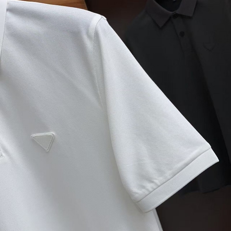 Pra*a 2025 new lapel polo short sleeve