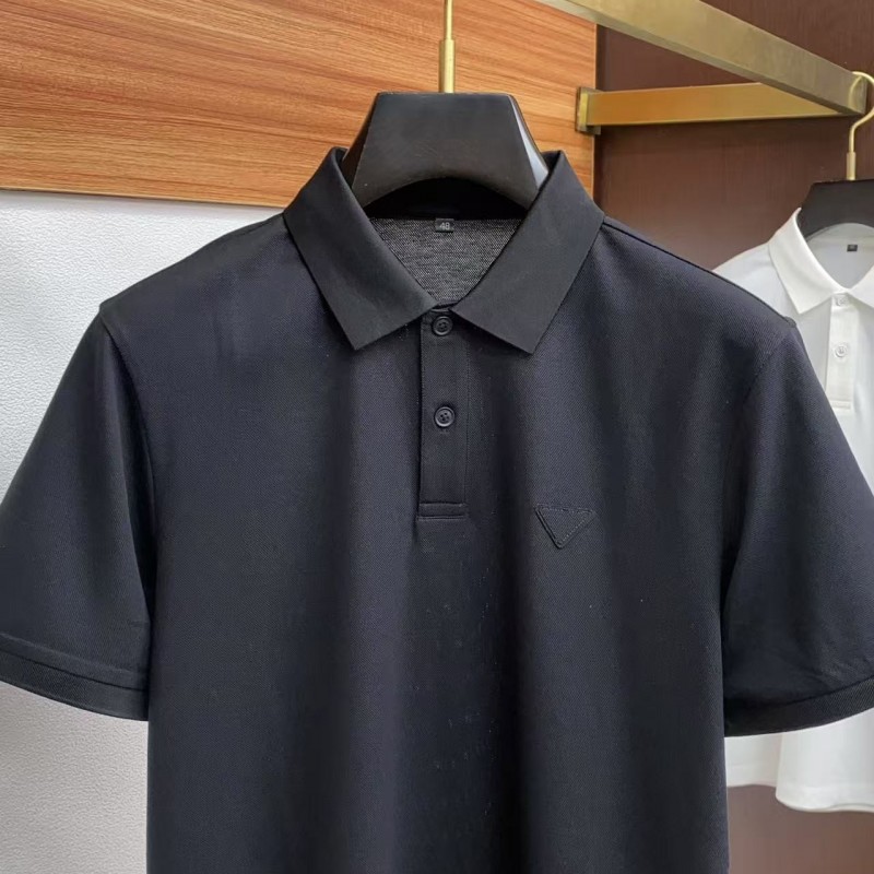 Pra*a 2025 new lapel polo short sleeve