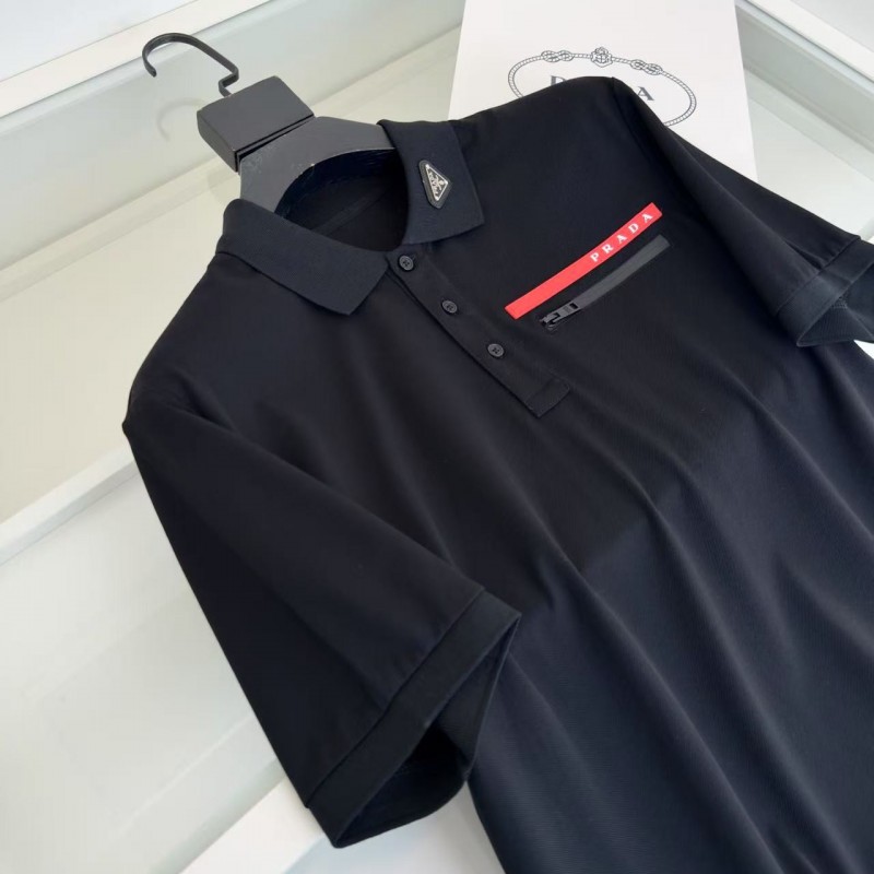 Pra*a latest 2025 lapel zipper pocket red label