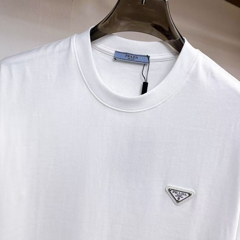 Pra*a 2025 new round neck T-shirt