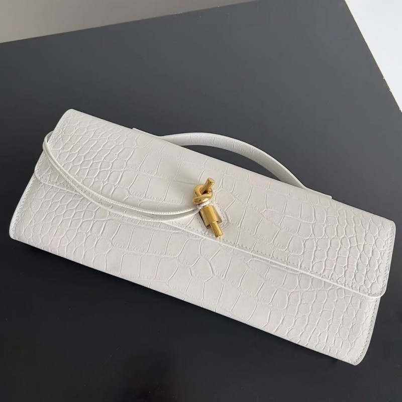 BOTTECA Ve*ne*ta uses exquisite craftsmanship intreccio embossed imported cow leather evening clutch b