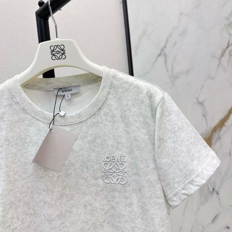 L0ew* SpringSummer new embroidered logo short-sleeved T-shirt