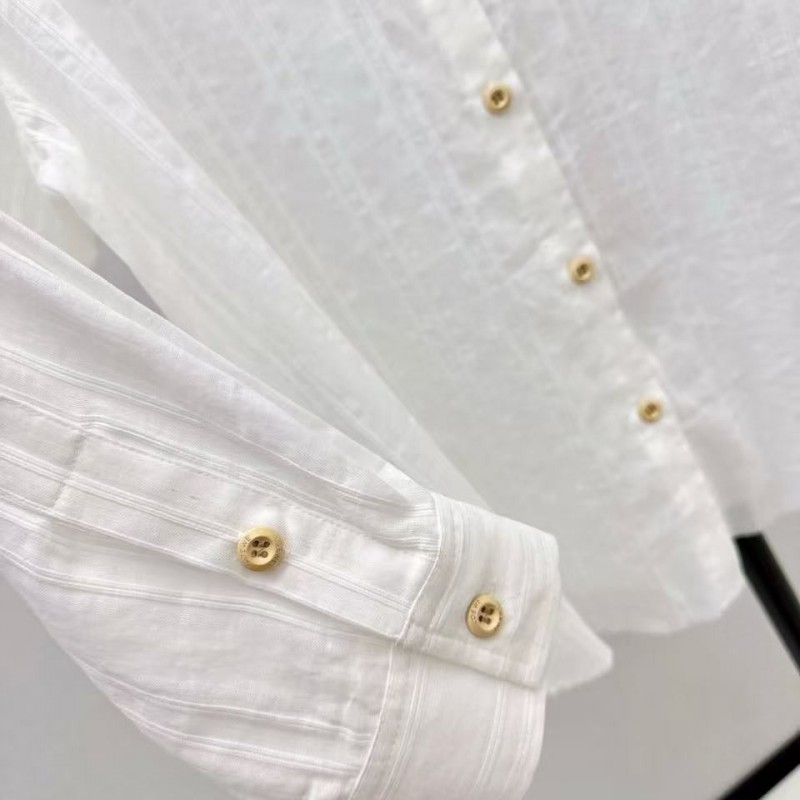 L0ew* SpringSummer new vintage woven striped loose shirt