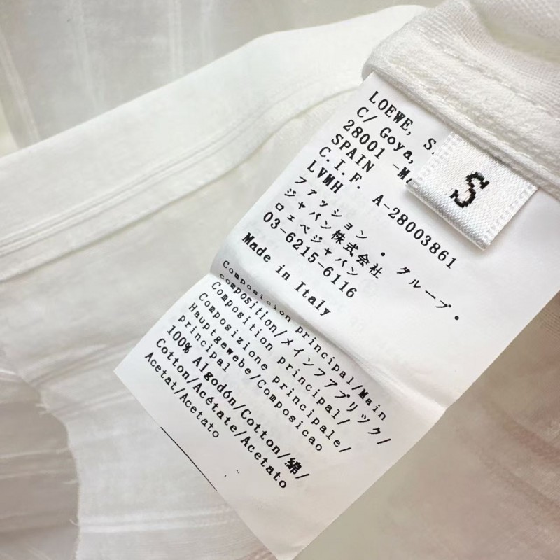 L0ew* SpringSummer new vintage woven striped loose shirt