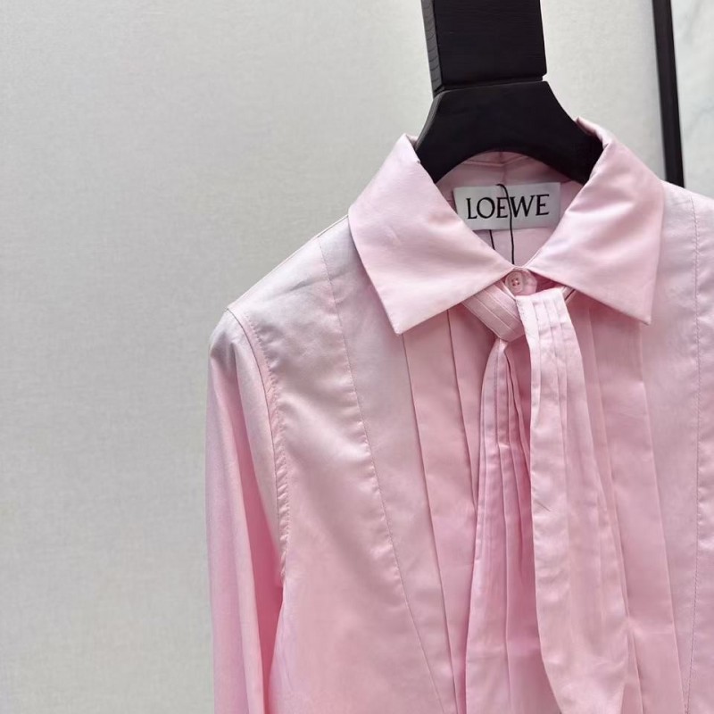L0ew* SpringSummer new pleated knot shirt