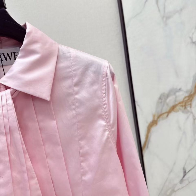 L0ew* SpringSummer new pleated knot shirt