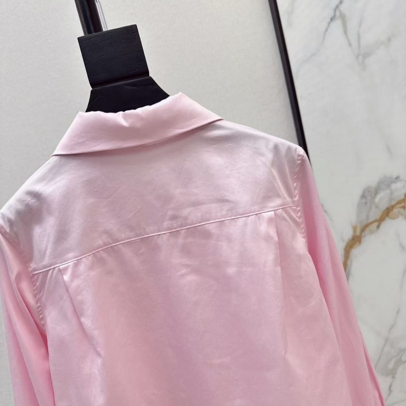 L0ew* SpringSummer new pleated knot shirt