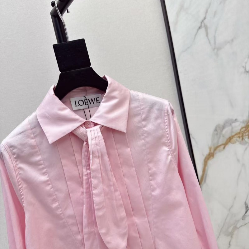L0ew* SpringSummer new pleated knot shirt