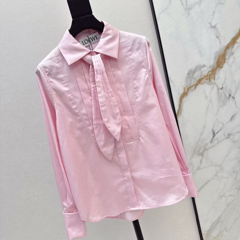 L0ew* SpringSummer new pleated knot shirt