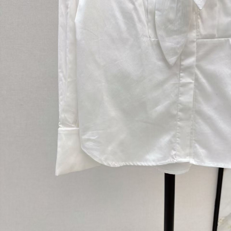 L0ew* SpringSummer new pleated knot shirt