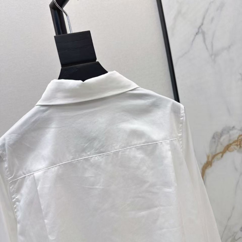 L0ew* SpringSummer new pleated knot shirt