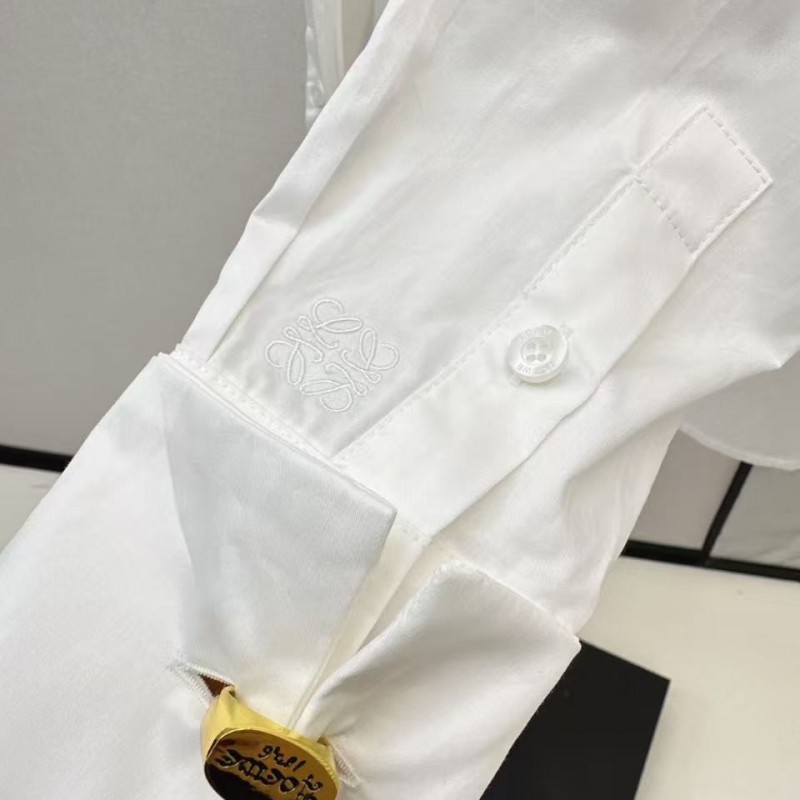 L0ew* SpringSummer new pleated knot shirt